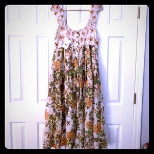 Free People Luv U Floral Midi Dress